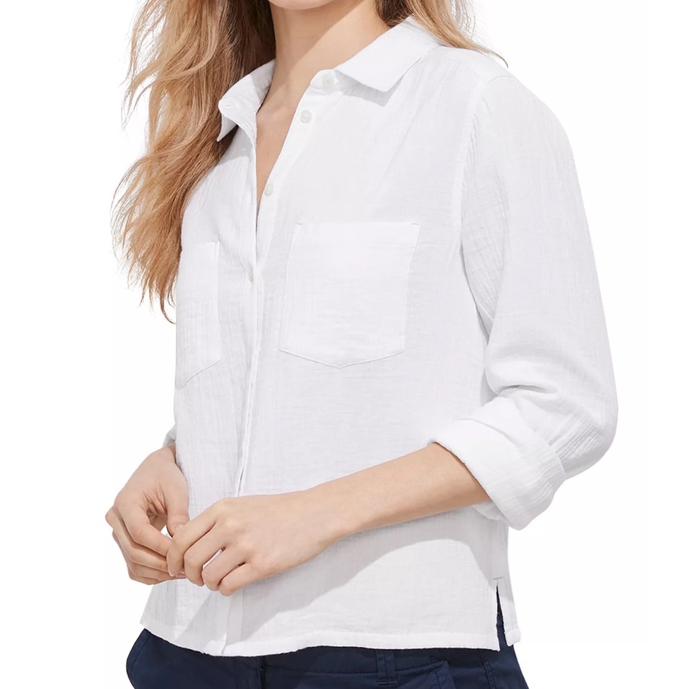 Vineyard Vines White Cotton Long Sleeve Shirt